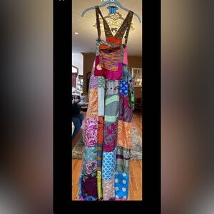 New patchwork overalls jumper boho free size harem wide leg ethnic India sari